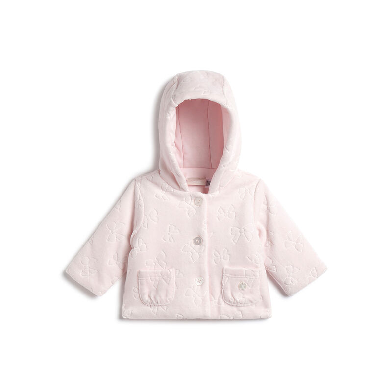 Girls Pink Printed Cardigan image number 0