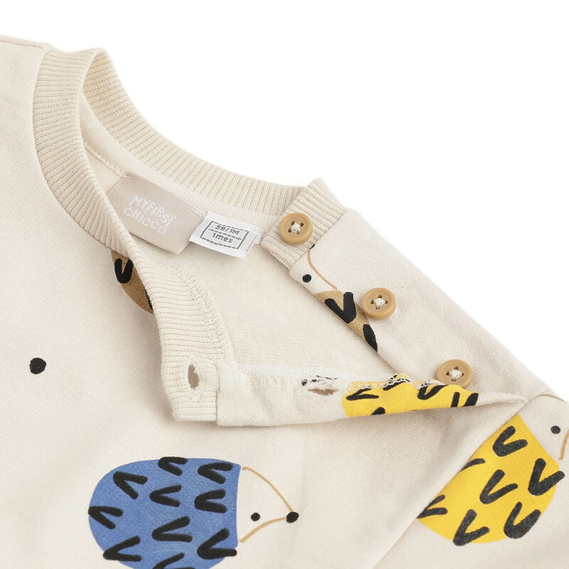 Boys Cream Printed Sweatshirt image number 3
