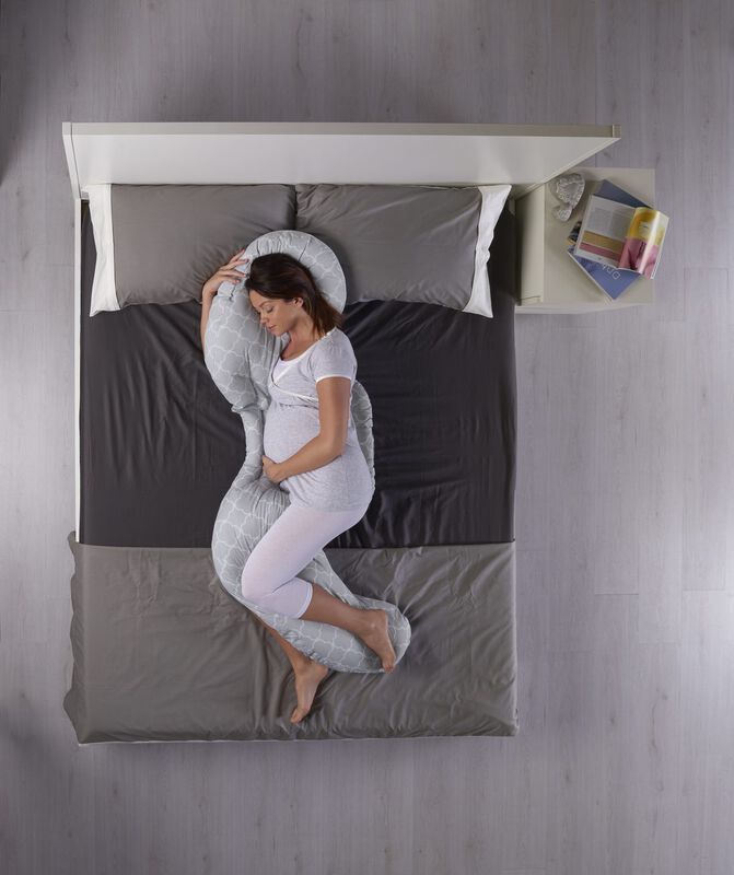 Boppy Total Body Pregnancy Pillow (Glacier, Grey) image number null