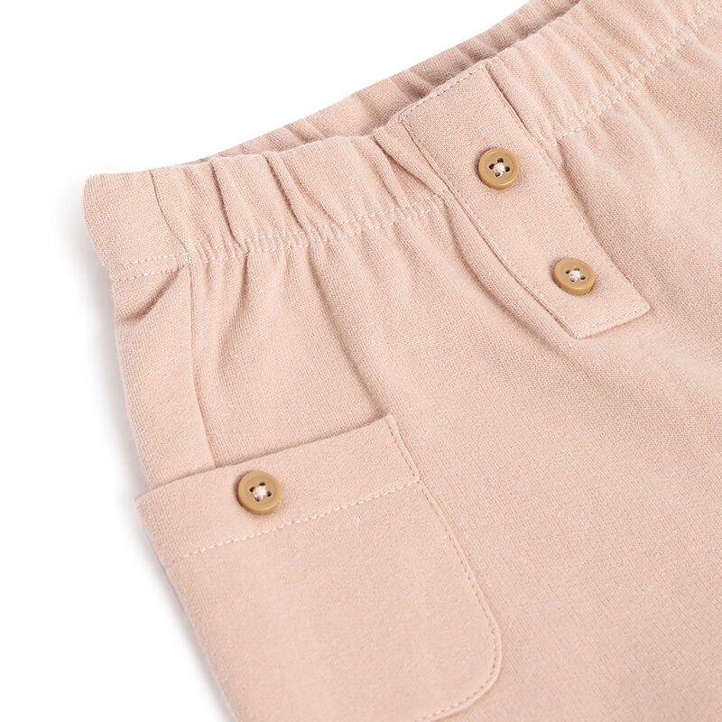 Girls Light Pink Solid Joggers image number 3