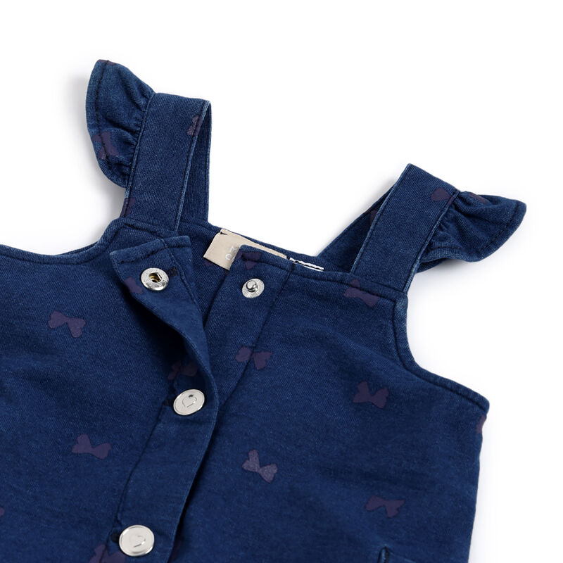 Girls Medium Blue Printed Dress image number 2