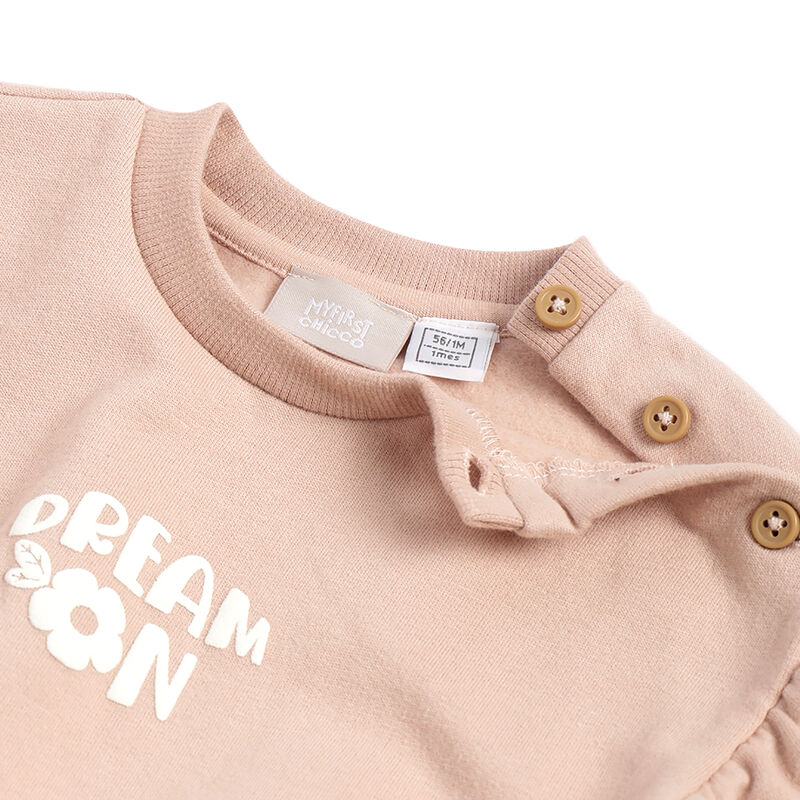 Girls Light Pink Printed Sweatshirt image number 3