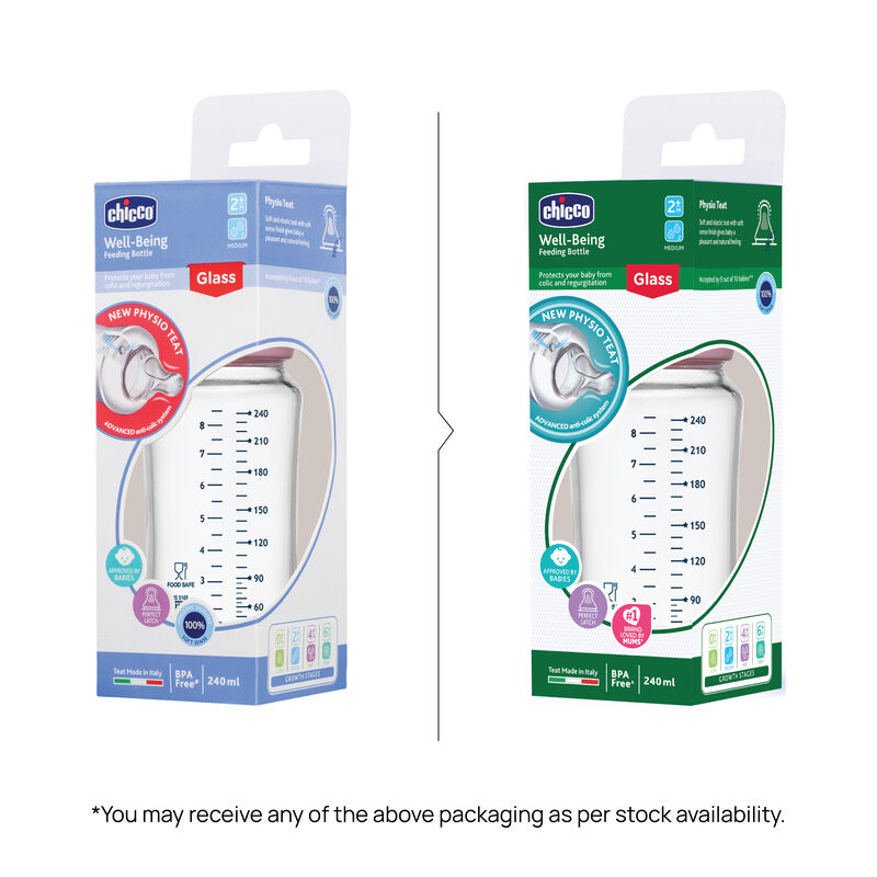 Well-Being Glass Feeding Bottle (240ml, Medium Flow) (Pink) image number 7
