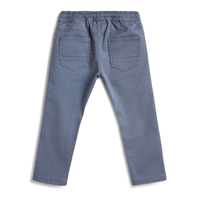 Boys Medium Blue Solid Trousers image number 1