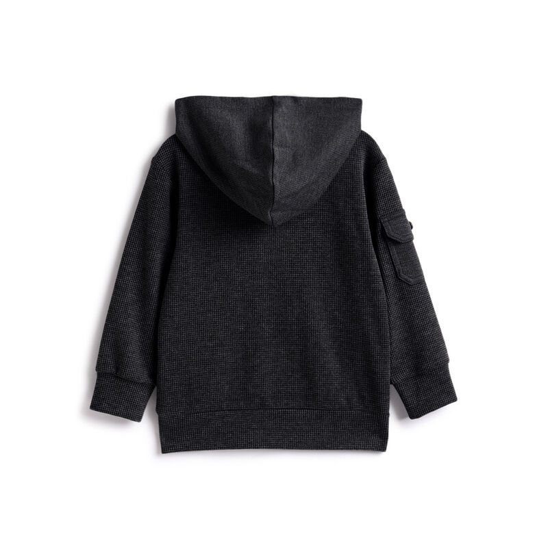 Boys Grey Solid Jacket image number 1