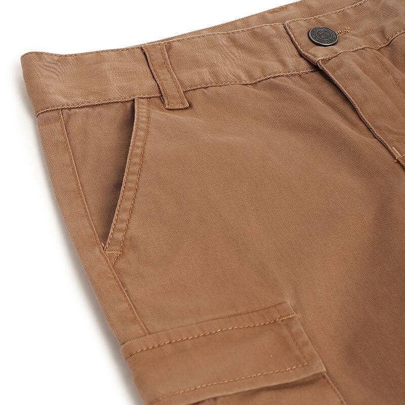 Boys Medium Brown Solid Trousers image number 3