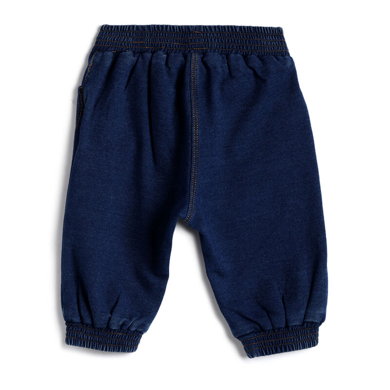 Girls Dark Blue Solid Trousers image number 1