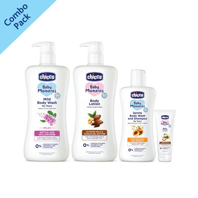 Combo- Mild Body Wash Relax 500ML + Body Lotion 500ML + Shampoo 200ML + Baby Cream 100ML