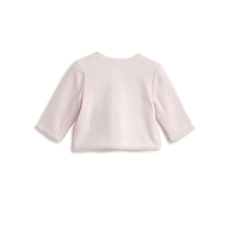 Girls Pink Embroidered Cardigan image number 1