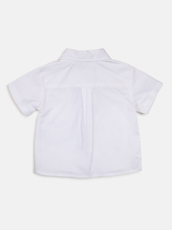 Boys Solid Medium Natural Shirt with Short Trouser image number null