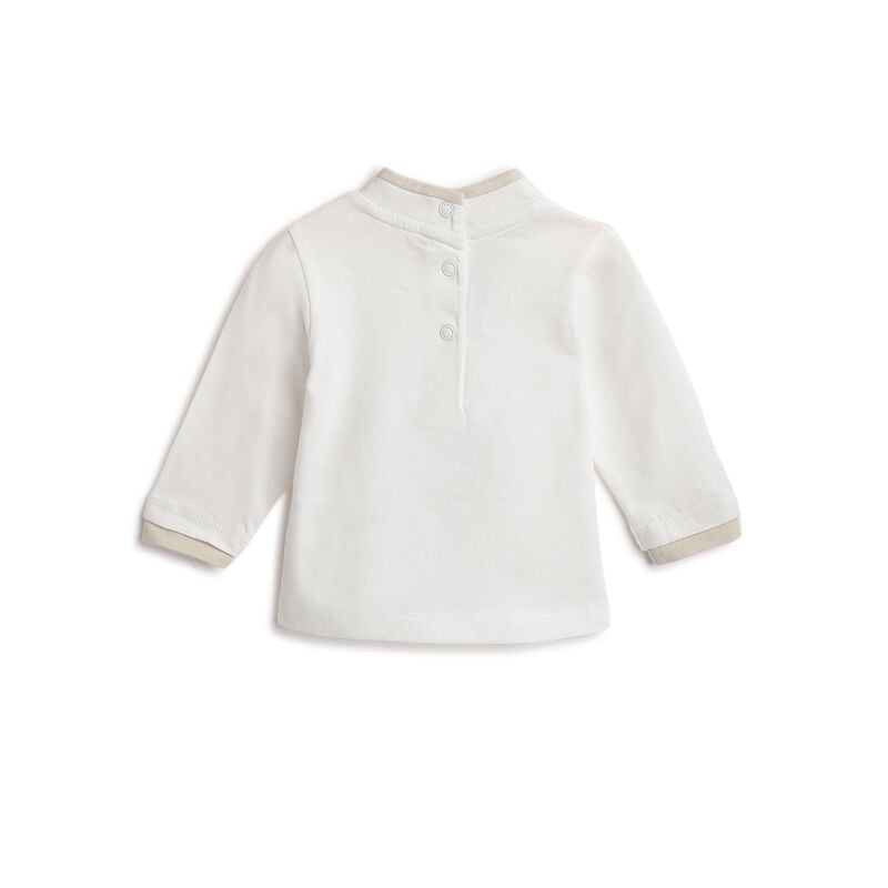 Boys White Embroidered Long Sleeve T- Shirt image number 1
