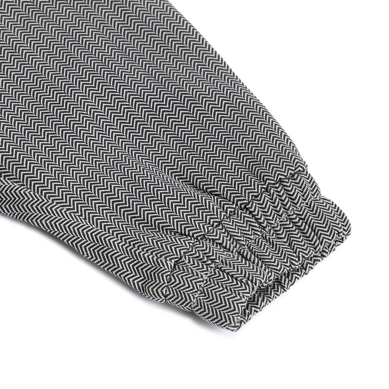 Boys Black and White Chevron Trousers image number 4