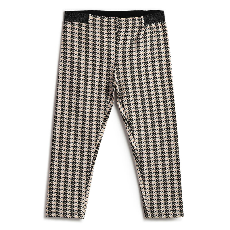Girls Pink Sweatshirt with Checked Long Trouser image number 2