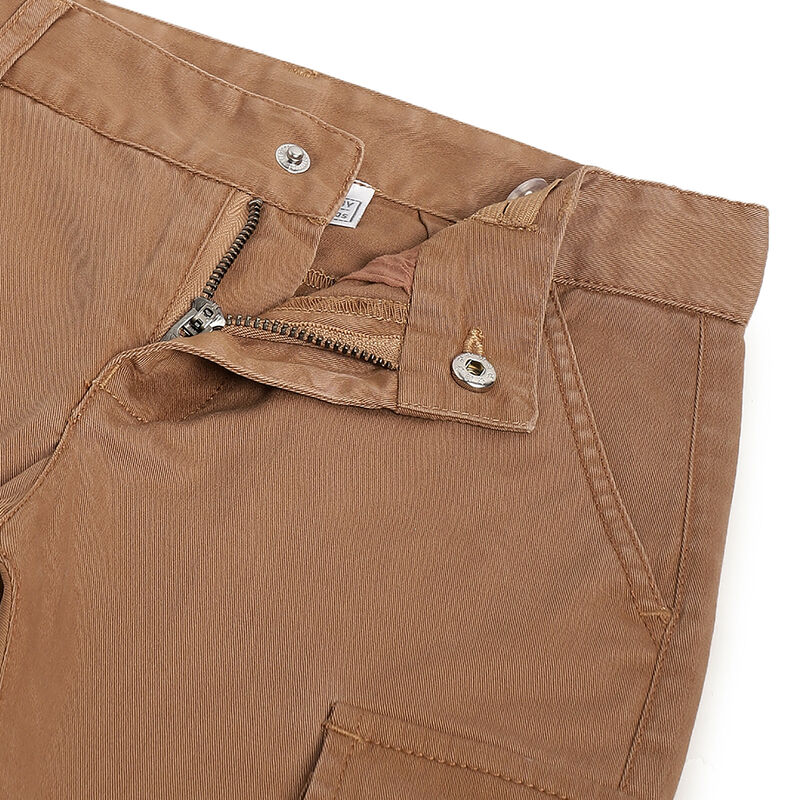 Boys Medium Brown Solid Trousers image number 2