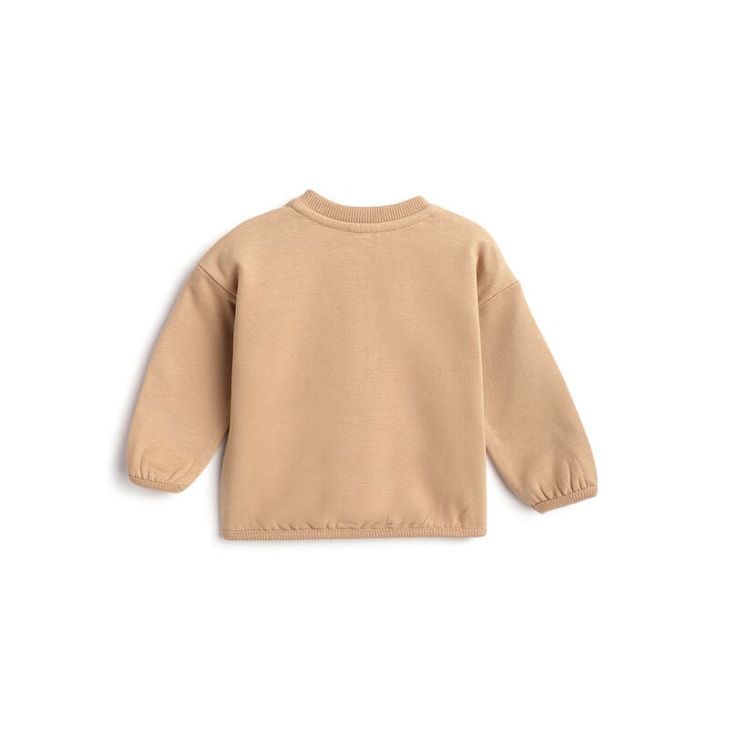 Boys Beige Printed Sweatshirt image number 1