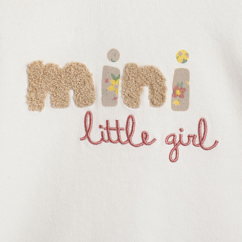 Girls White Embellished Long Sleeve T- Shirt image number 4