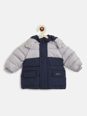 Jacket With Real Feather Inside And Detachable Hood
