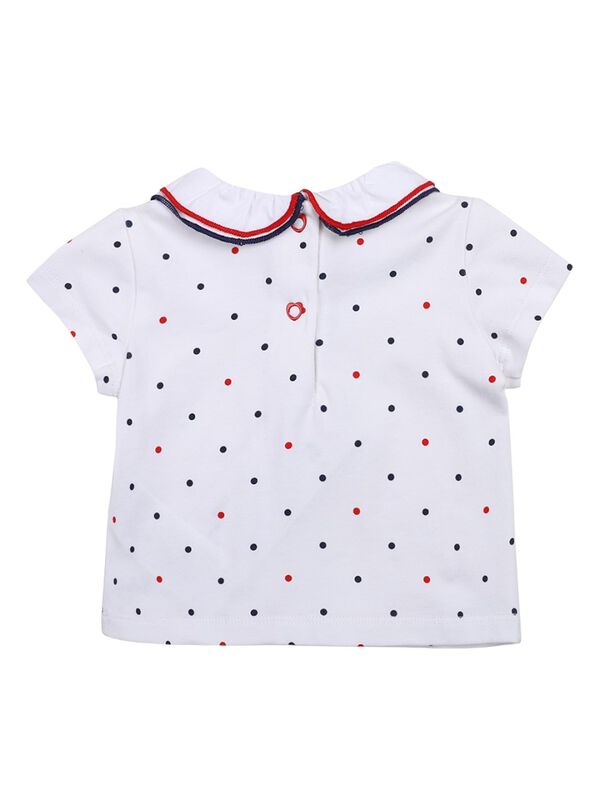 Girls White Short Sleeve Printed T- Shirt image number null
