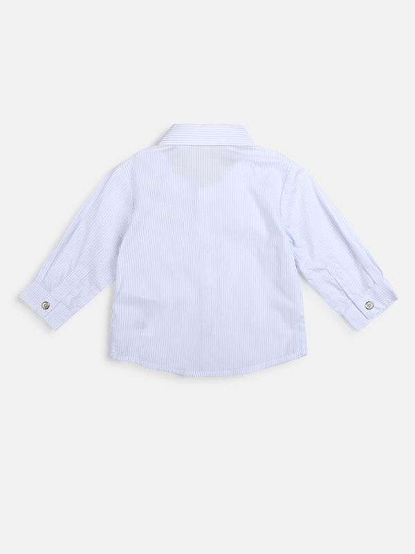 Boys White Long Sleeve Woven Shirt image number null
