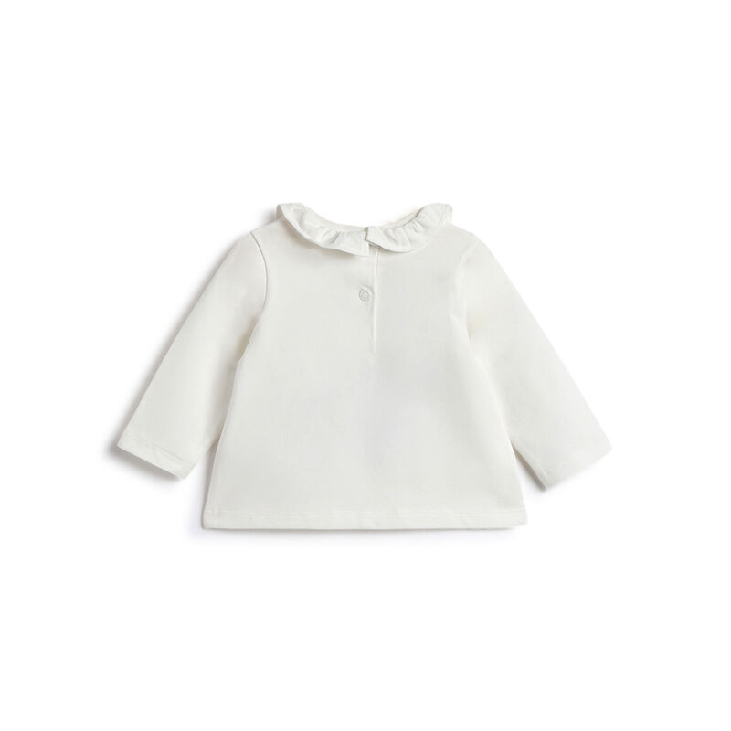 Girls White Embellished Long Sleeve T- Shirt image number 1