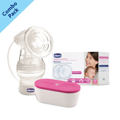 Combo- Portable Electric Breast Pump + Breast Pads (60 Pcs)