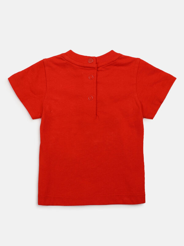 Boys Medium Red Short Sleeve Knitted T- Shirt image number null