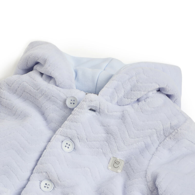 Boys Blue Self Design Jacket image number 3
