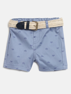 Boys Medium Light Blue Short Woven Trouser