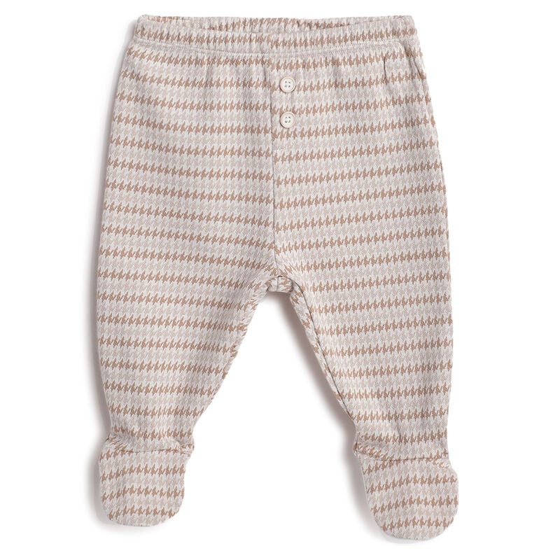 Boys White and Brown Embellished Smock with Leggings image number 2