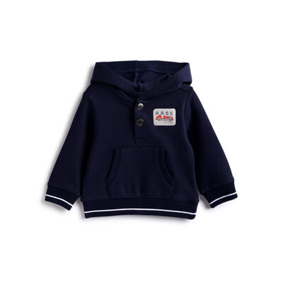 Boys Dark Blue Printed Sweatshirt