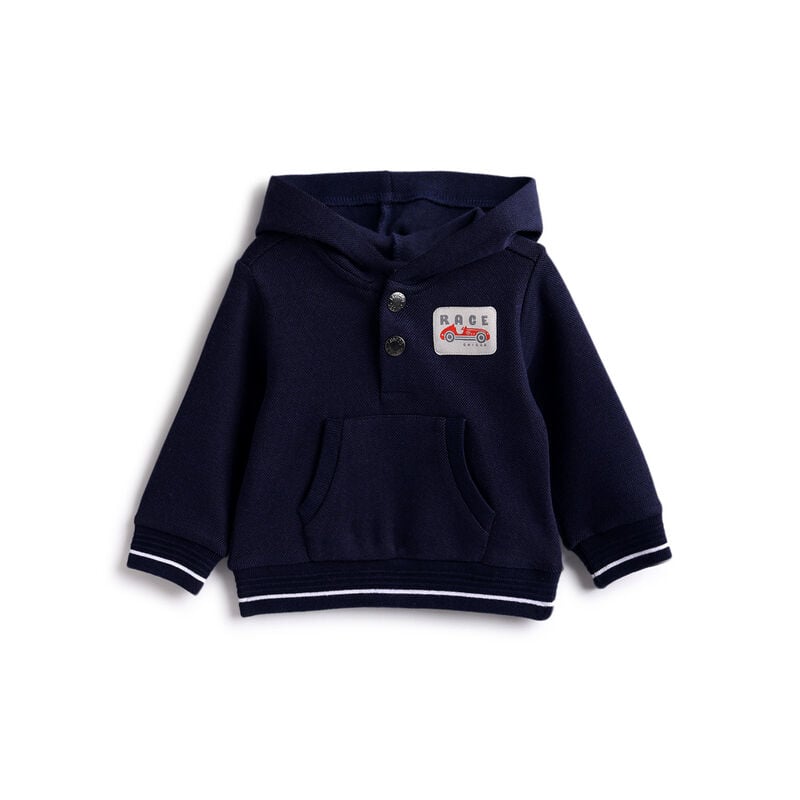 Boys Dark Blue Printed Sweatshirt image number 0