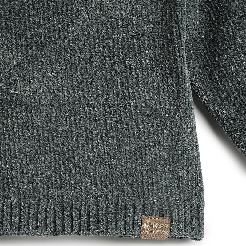 Boys Grey Solid Pullover image number 4