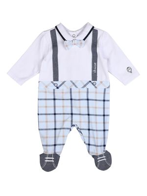 Boys Light Blue Leg Opening Baby Suit