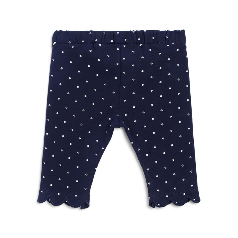 Girls Medium Blue Long Knitted Trousers image number null