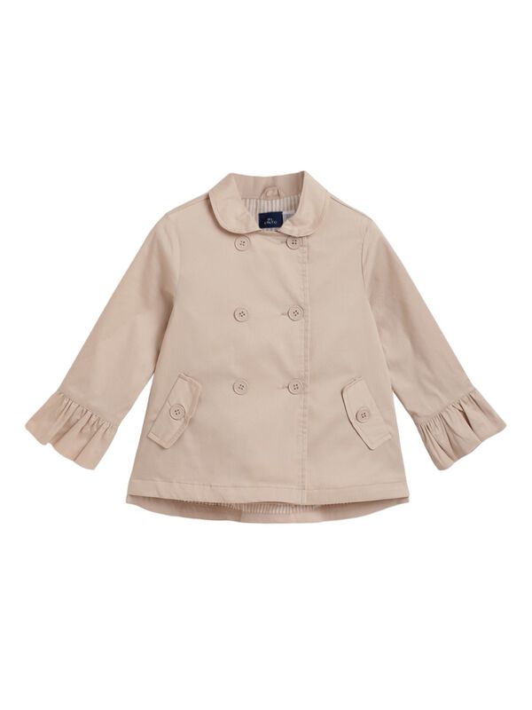 Girls Medium Natural Solid Coat image number 0