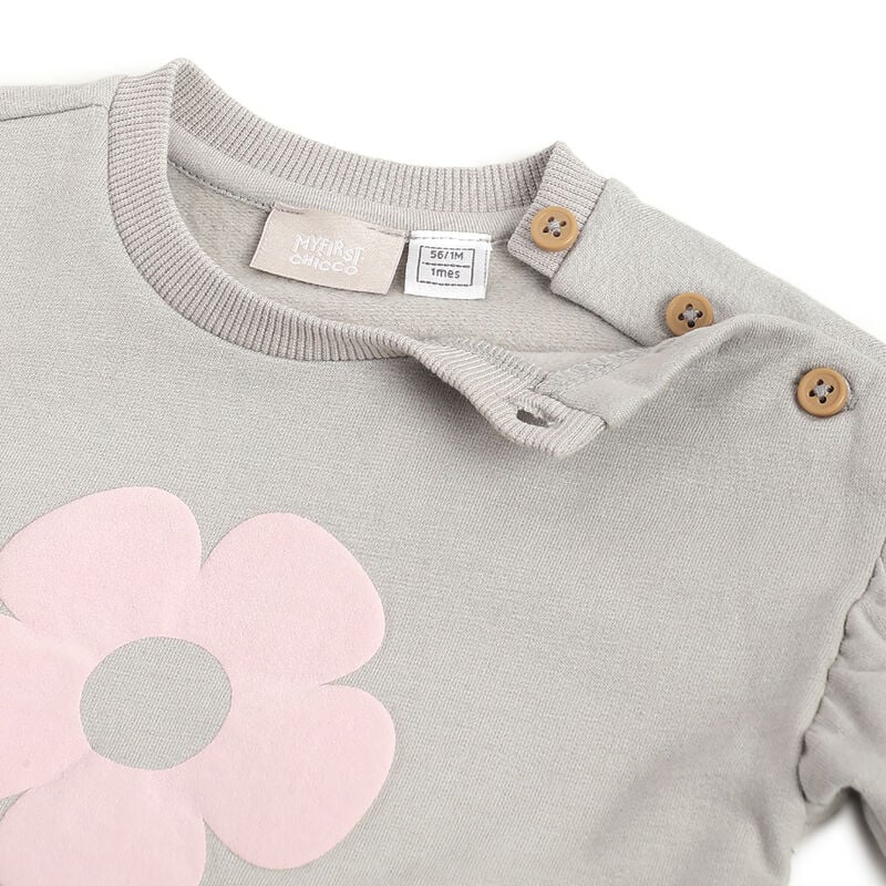 Girls Grey Printed Sweatshirt image number 3