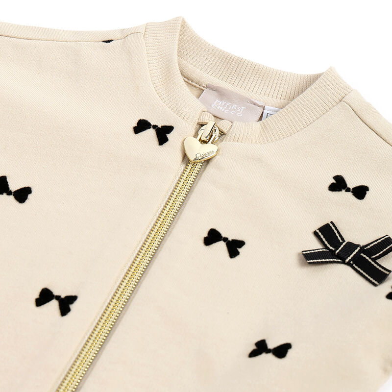 Girls Beige Printed Cardigan image number 2