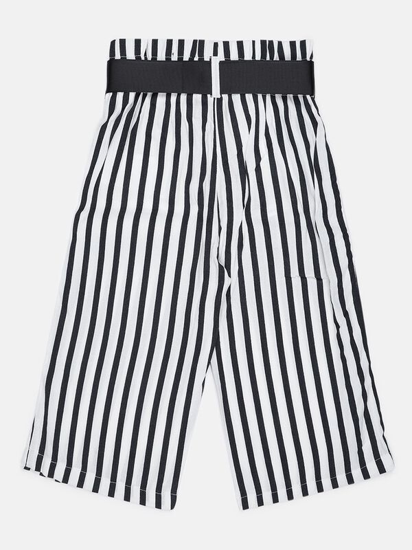 Black And White Striped Trousers- Relaxed Fit image number 0