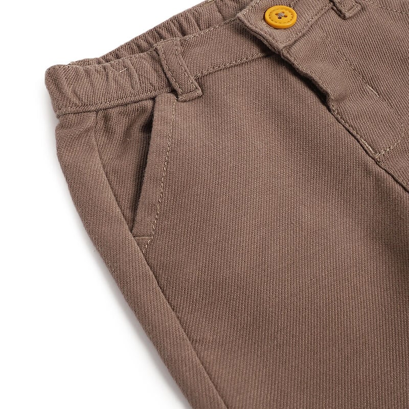 Boys Yellow and Brown Embroidered Sweathirt with Long Trouser image number 6
