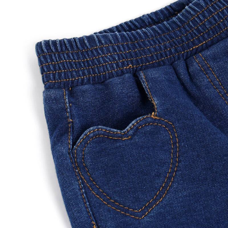 Girls Dark Blue Solid Trousers image number 3