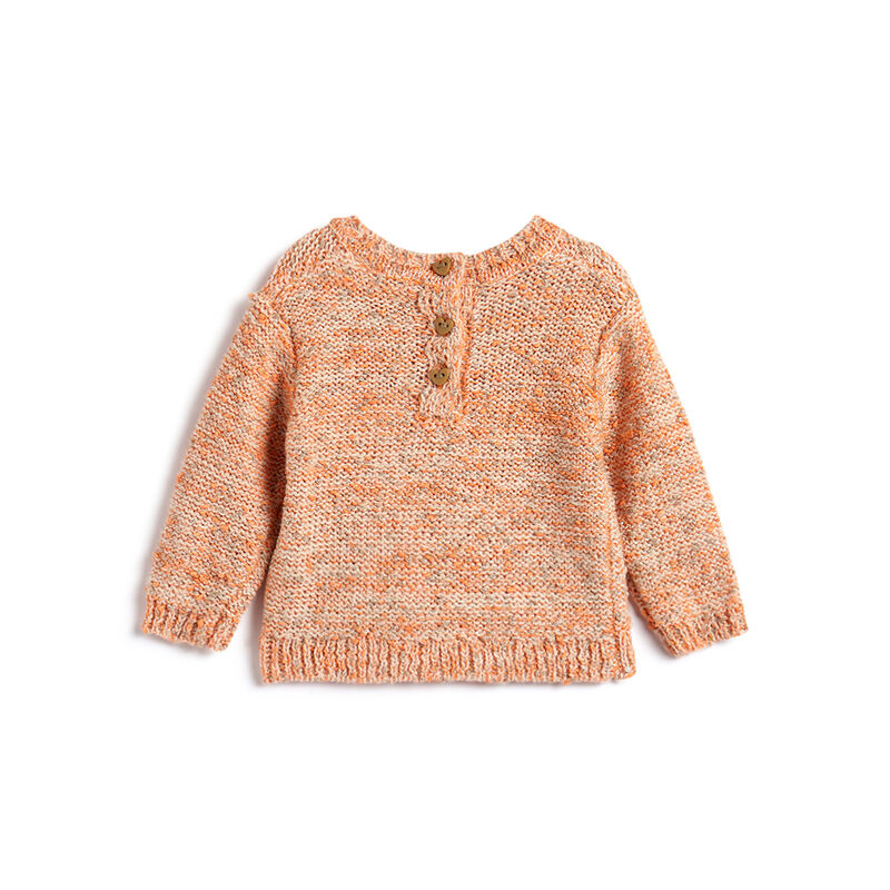 Girls Orange Ribbed Pullover image number 1