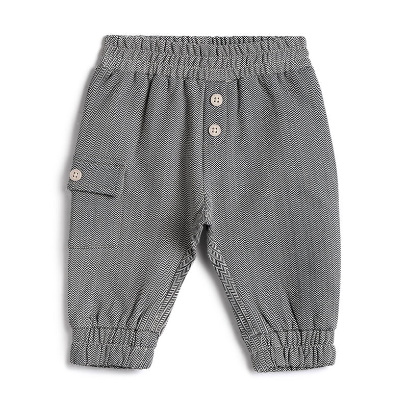 Boys Black and White Chevron Trousers image number 0