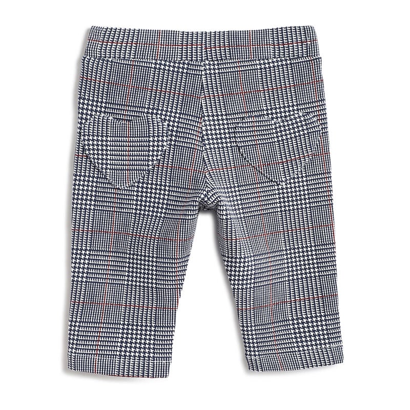 Girls Dark Blue Checked Trousers image number 1
