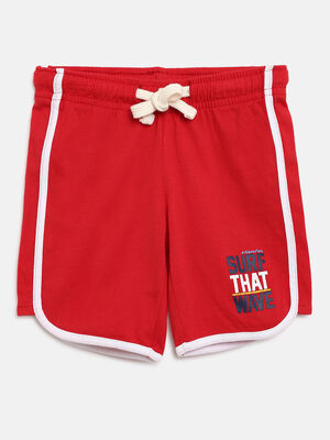 Boys Medium Red Knitted Shorts