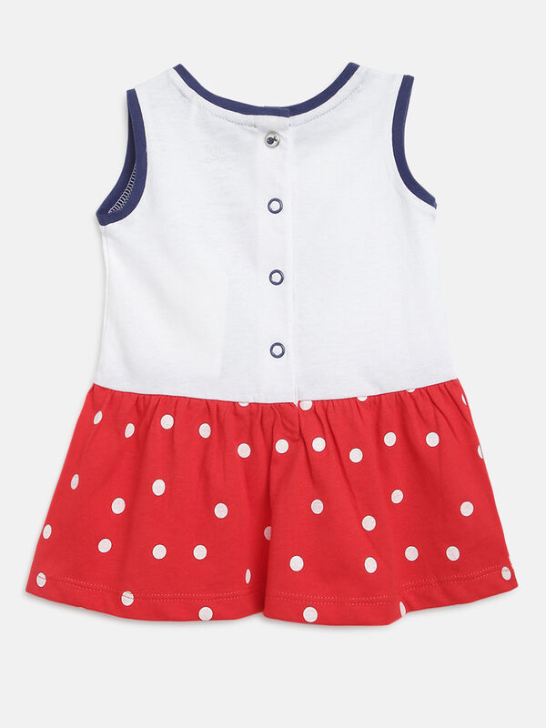 Girls Medium Red Sleeveless Dress image number null