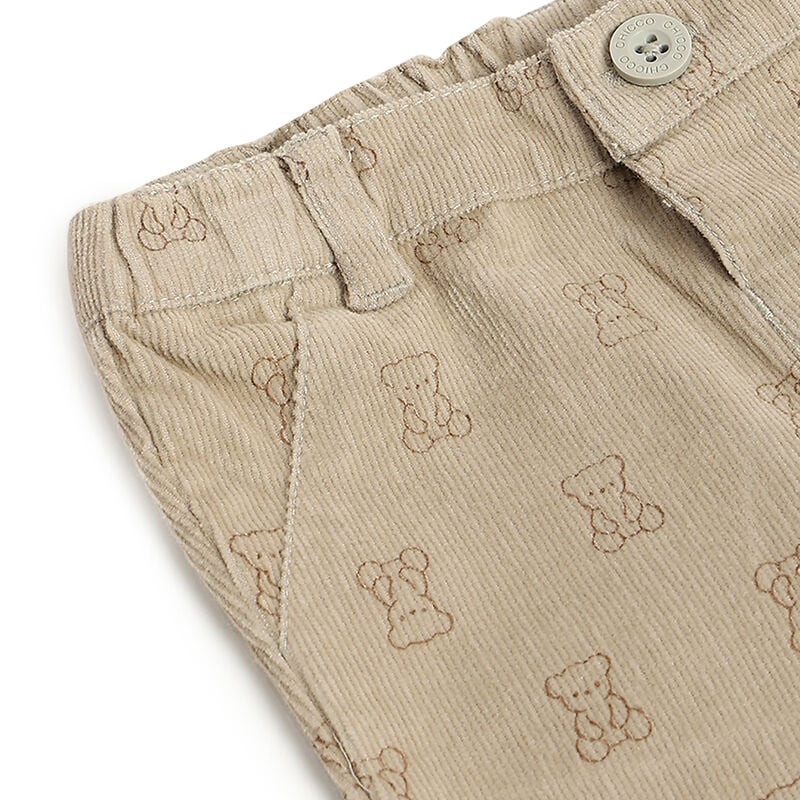 Boys Cream Embellished T-shirt with Long Trouser image number 7