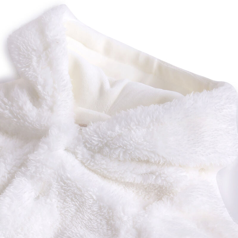 Infants White Solid Front Opening Babysuit image number 3