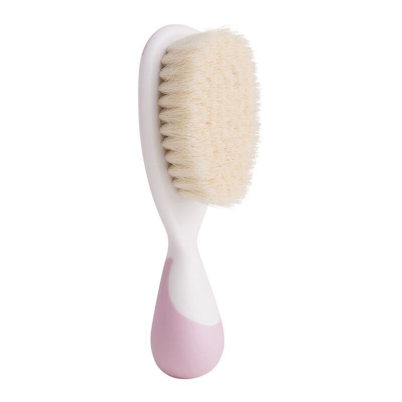 Combo- Brush and Comb Pink + Baby Nail Scissors Pink image number null