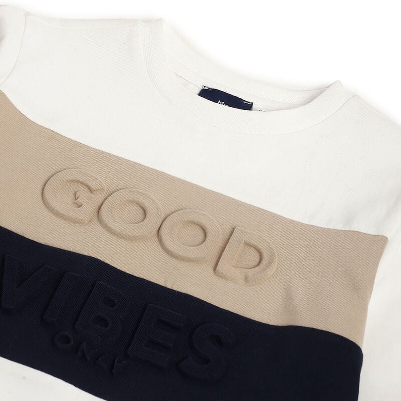 Boys White Typography Printed Long Sleeve T- Shirt image number 2