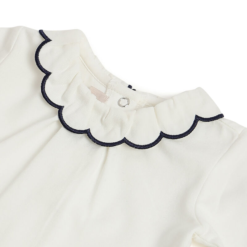 Girls White Solid Long Sleeve T- Shirt image number 2